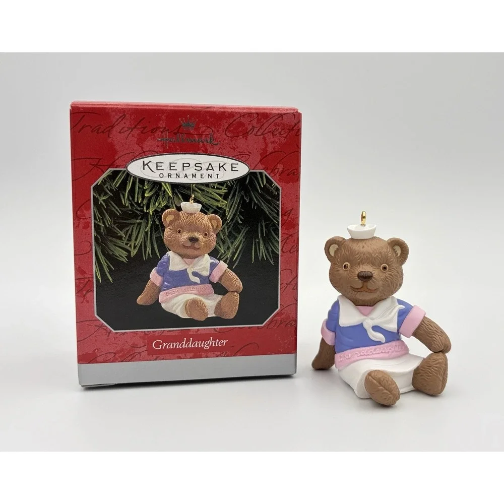 Hallmark Keepsake Ornament Granddaughter Sailor Bear 1998 QX6683 Vintage New